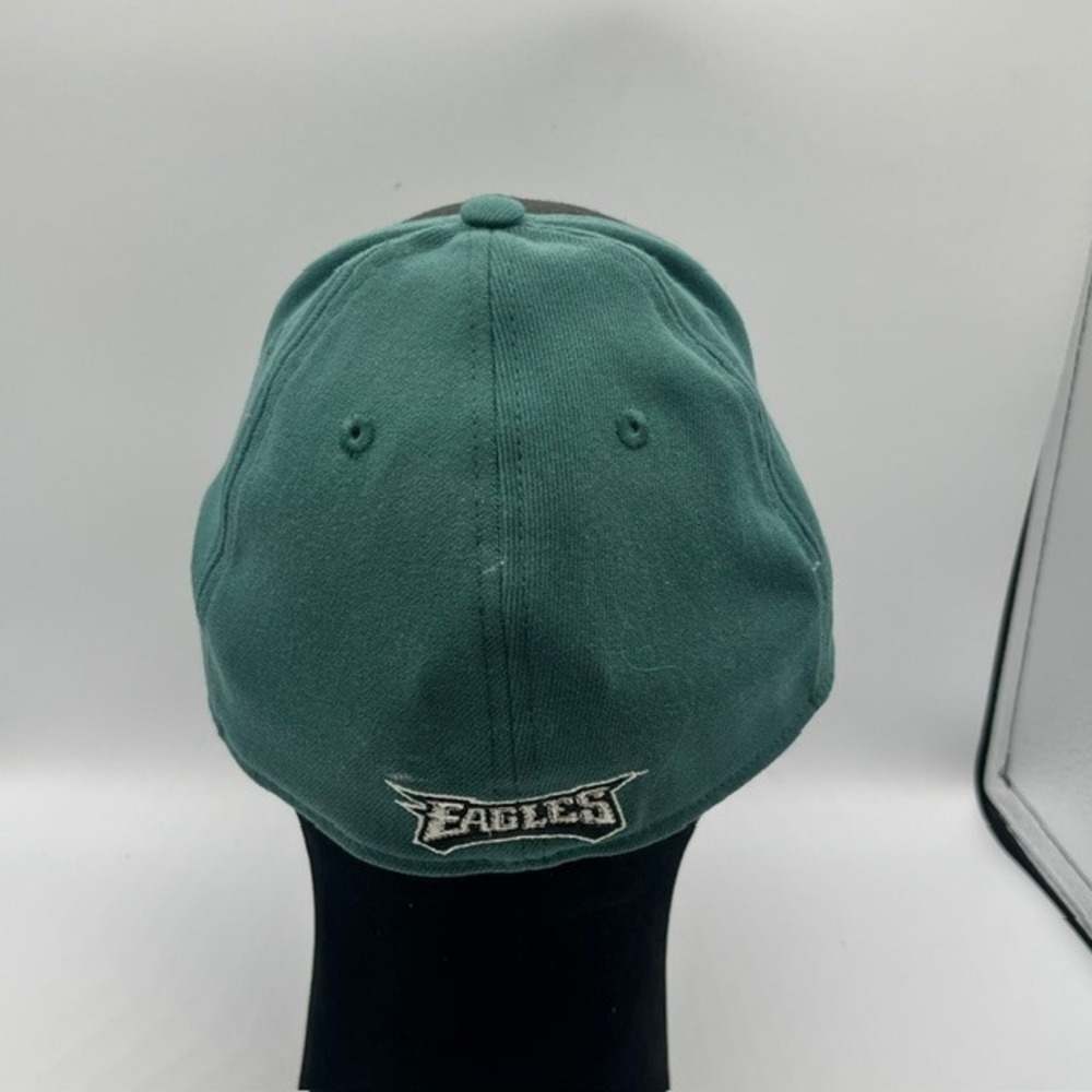 New Era Philadelphia Eagles 39THIRTY NFL Hat Mens Medium Large Green Black Cap - Picture 3 of 9